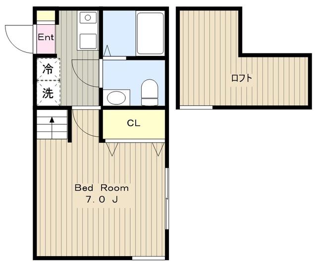 シティハイツ東林間A号棟(1K/2階)の間取り写真