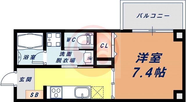 エースタイル松(1K/3階)の間取り写真