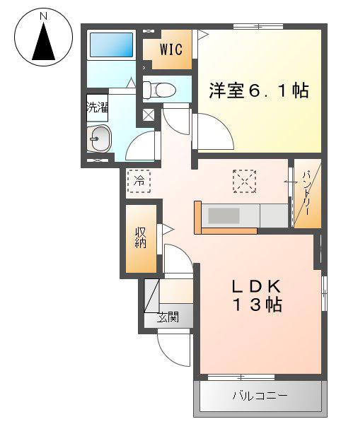 アニメート・A(1LDK/1階)の間取り写真