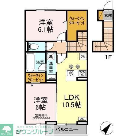東武野田線 増尾駅 徒歩3分 2階建 新築(2LDK/2階)の間取り写真