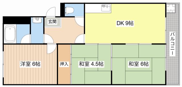 メゾン・ド・シスクルール(3DK/2階)の間取り写真