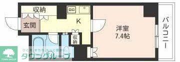 LASANTE川崎(1K/8階)の間取り写真