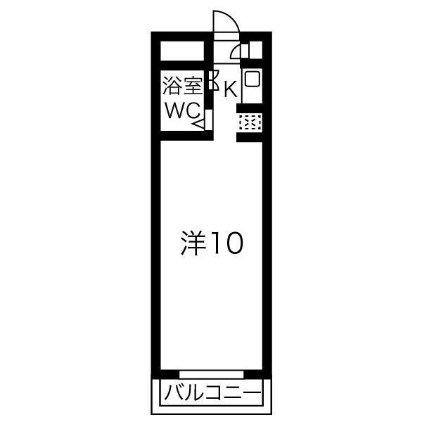 ベルトピア一宮3(1K/1階)の間取り写真