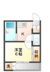 ヴァンティアン阿佐ヶ谷(1K/1階)の間取り写真