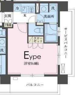 ガレリア東新宿(1K/5階)の間取り写真