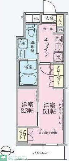 ARKMARK練馬(1SK/4階)の間取り写真