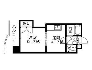 EXCELLII(1DK/2階)の間取り写真