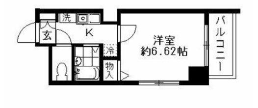 ヴェルト日本橋シティ(1K/7階)の間取り写真