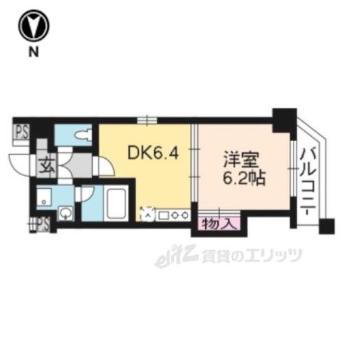クレオシティ(1DK/3階)の間取り写真