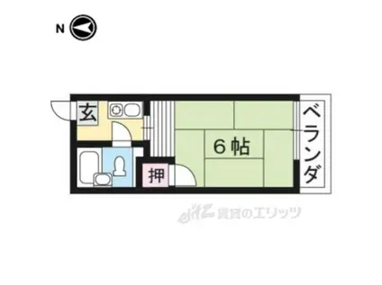 ハイツ山吹(1K/2階)の間取り写真