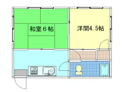 前田マンション(2K/1階)の間取り写真