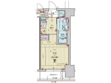 ファーストフィオーレ神戸元町(1K/2階)の間取り写真