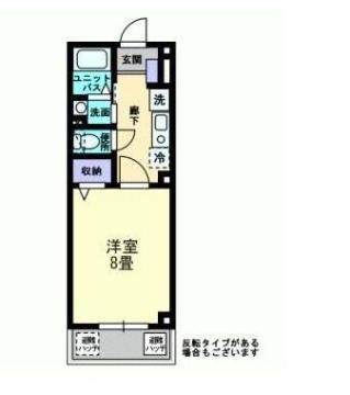 カルムシャンブル(1K/2階)の間取り写真