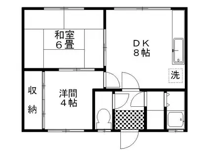藤マンション(2DK/2階)の間取り写真