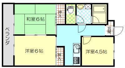 仙北屋ニューハイム(3K/3階)の間取り写真