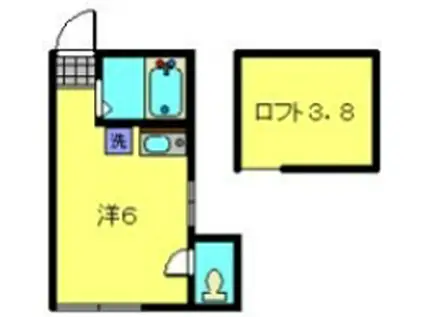 能見台アンネリーゼ(ワンルーム/2階)の間取り写真