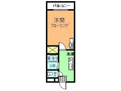 アイグラン(1K/2階)の間取り写真