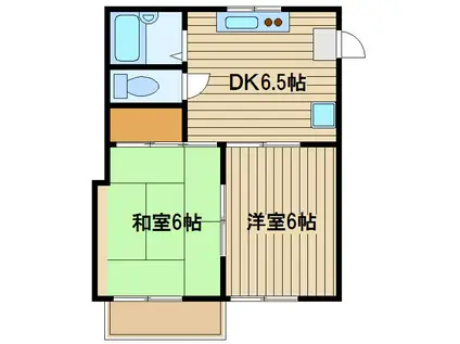 第二青山ハイツ(2DK/2階)の間取り写真