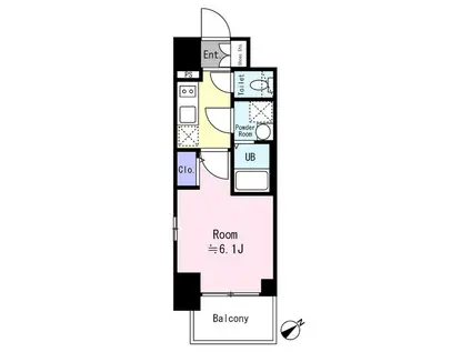 エスリード ザ・グラン大阪ノース(1K/4階)の間取り写真