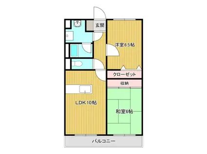 グランシャリオ(2LDK/1階)の間取り写真