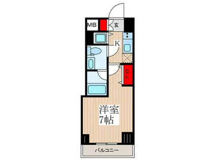コンシェリア大塚駅前(1K/11階)の間取り写真