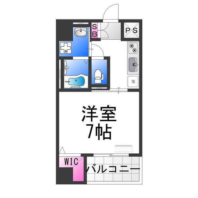アネックスイシハラ(1K/8階)の間取り写真