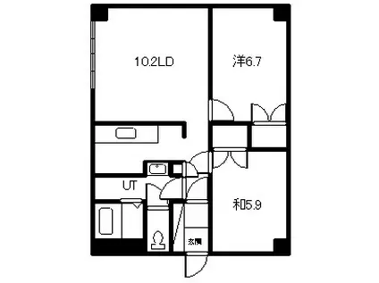 プラネックスヴィラA(2LDK/3階)の間取り写真