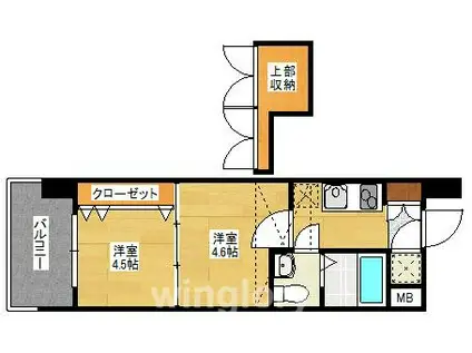 NO46 V-PROJECT2100天神(2K/13階)の間取り写真