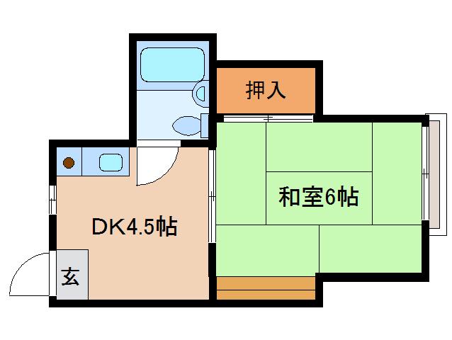 匠ハイツ(1DK/1階)の間取り写真