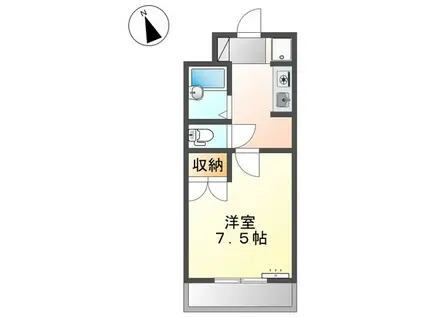 SANロイヤル(1K/3階)の間取り写真