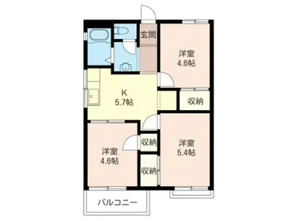 マ メゾン宮ノ台(3K/2階)の間取り写真