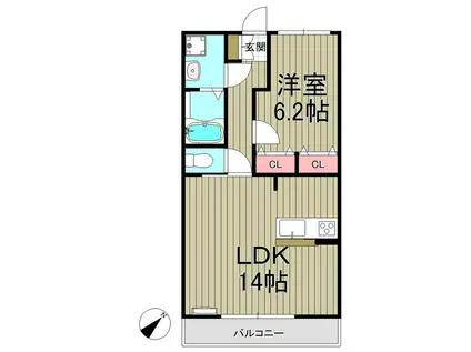 PRECIOUS STAGE(1LDK/1階)の間取り写真