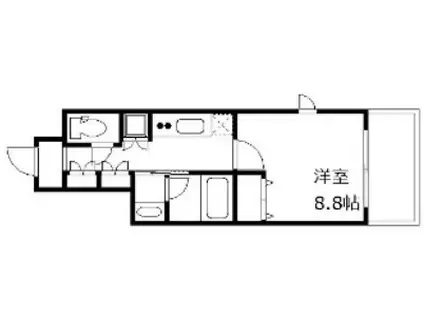 LOG西馬込(1K/2階)の間取り写真