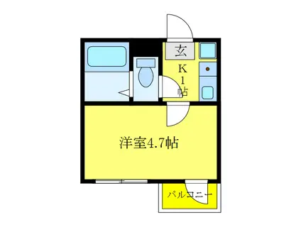 AMITIE OJIKAMIYA(1K/3階)の間取り写真