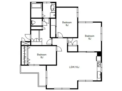 自由が丘グランデI(3LDK/2階)の間取り写真