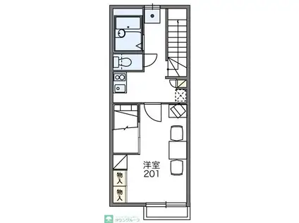 レオパレスプルミエ(1K/2階)の間取り写真