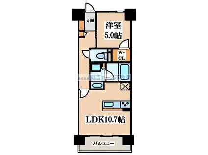 エスリード小阪プライムプレイス(1LDK/3階)の間取り写真