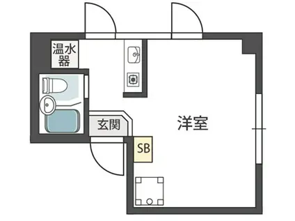 オリーブハウスII(ワンルーム/2階)の間取り写真