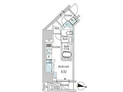 バウスフラッツ品川キャナルサイド(ワンルーム/10階)の間取り写真
