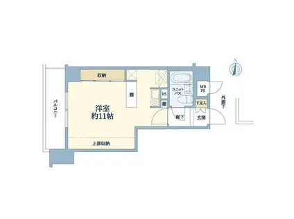 東日暮里サニーハイツ(ワンルーム/2階)の間取り写真