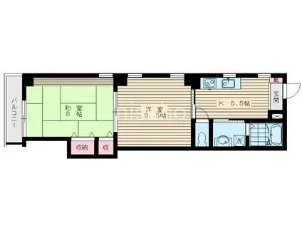 メゾンドグリシーヌ(2K/3階)の間取り写真