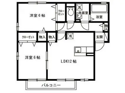 フローレスサクラ(2LDK/2階)の間取り写真