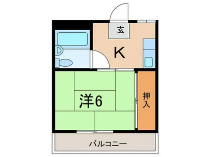 パーソナルハイツ垂水(1K/1階)の間取り写真