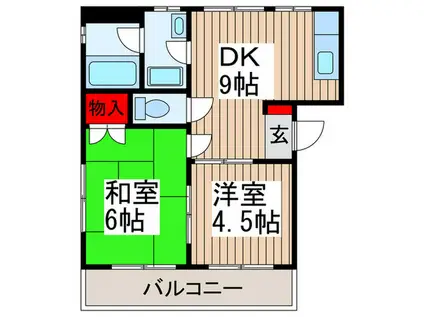 メゾン エスポワール(2DK/3階)の間取り写真