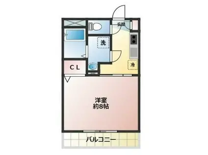 クオーレ(1K/3階)の間取り写真