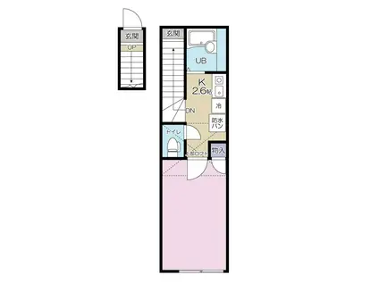 BITZ新小岩(1K/2階)の間取り写真