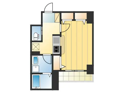 サクセス(1K/2階)の間取り写真