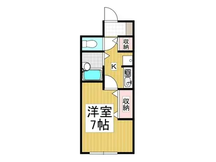 エクシブ諏訪湖(1K/2階)の間取り写真