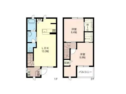 メゾン・アルエット(2LDK/1階)の間取り写真