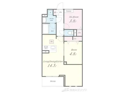 CASA COCO(1SLDK/2階)の間取り写真